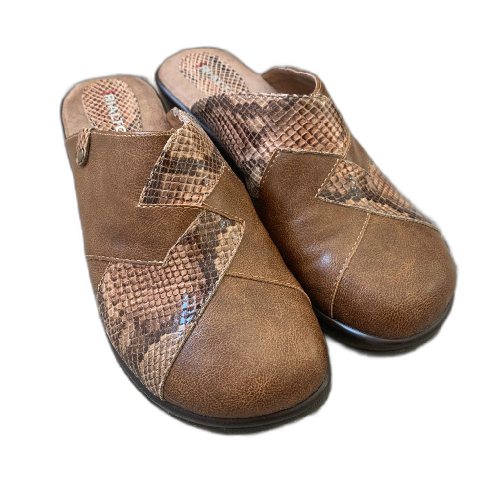 Rialto | Mixed Media Snake Skin Veva Comfort Shoes Size 9 Leather Blend Clogs